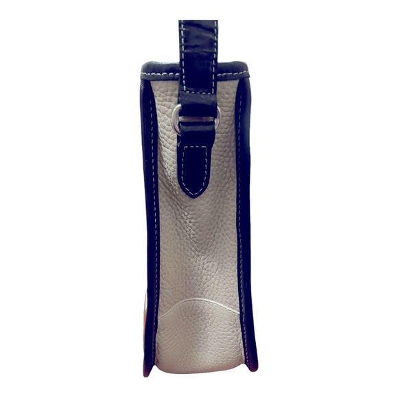 Brighton Vintage Pebbled Leather & Croc Print Shoulder Bag - Picture 6 of 9